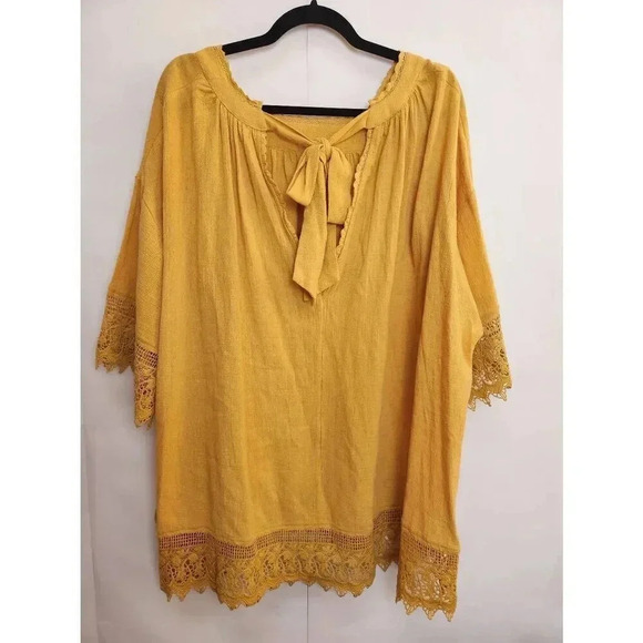 Free People Yellow Tunic Oversized Size XS. - Picture 4 of 9